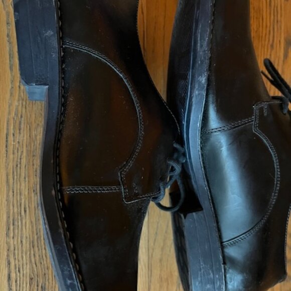 Sandro Moscoloni Mens Black Leather Lace Dress Shoes Size 10.5 US - Picture 2 of 7